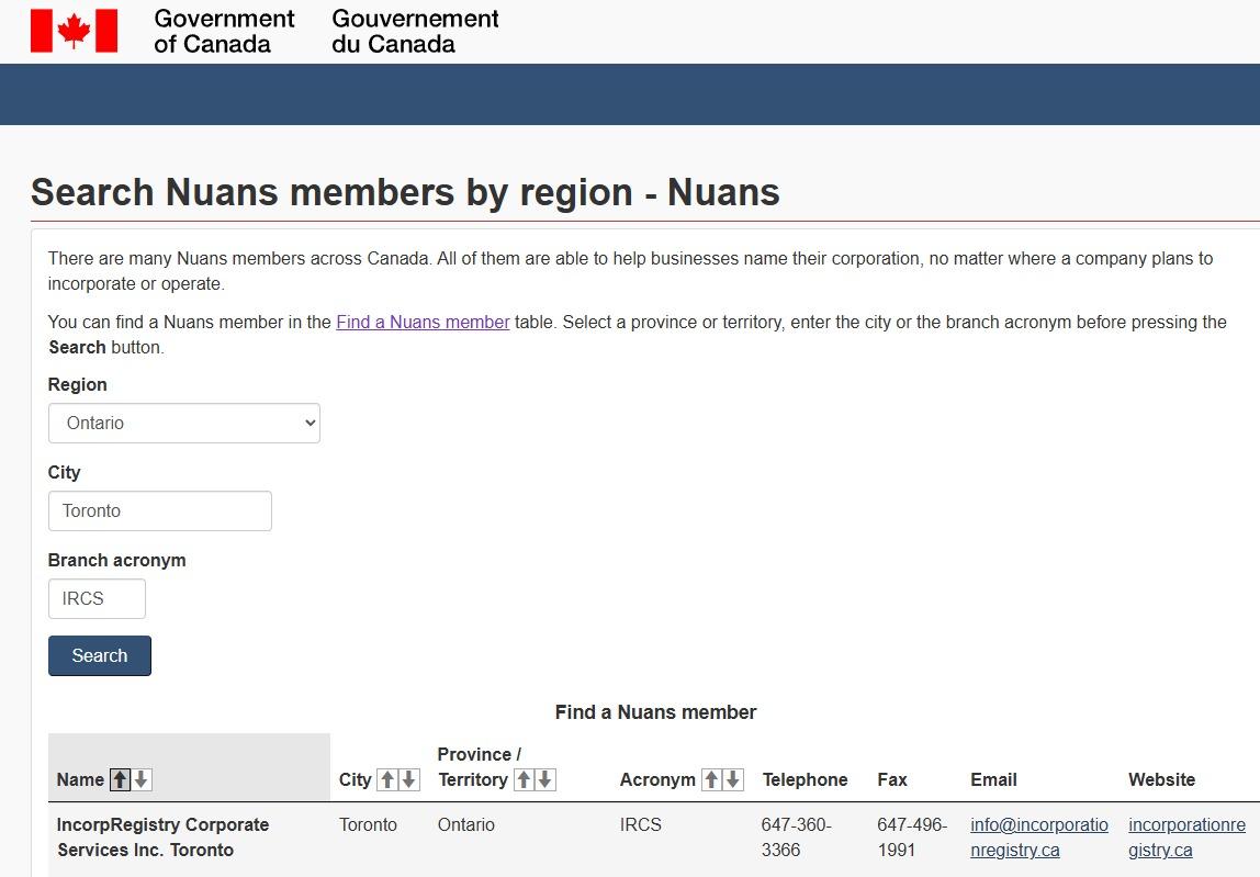 Membership with NUANS